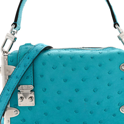 Louis Vuitton Ostrich Side Trunk PM Candy Blue 7 of 12
