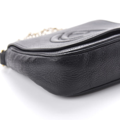 Gucci Pebbled Calfskin Small Soho Flap Crossbody Black 6 of 10