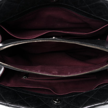 Chanel Crumpled Grained Calfskin Quilted CC Crave Tote Black 5 of 26