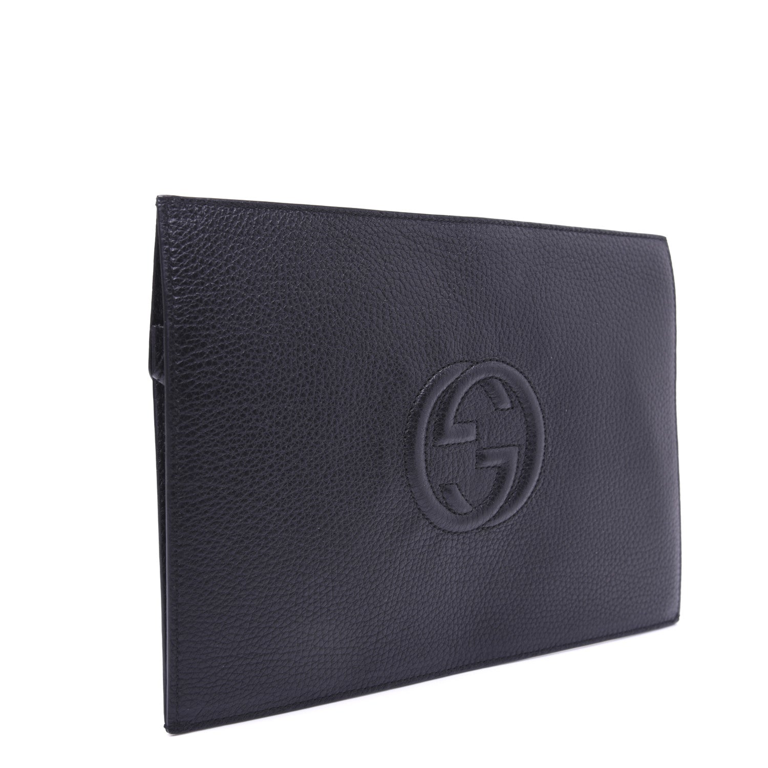 Gucci Pebbled Calfskin Soho Document Holder Black 3 of 15