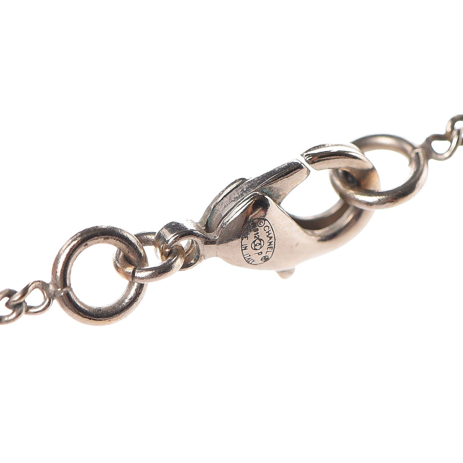 Chanel Resin Holographic Pearl CC Drop Necklace 5 of 6
