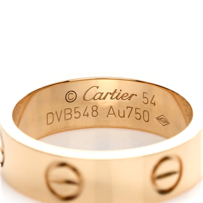 Cartier 18K Yellow Gold 5.5mm LOVE Ring 54 6.75 3 of 4