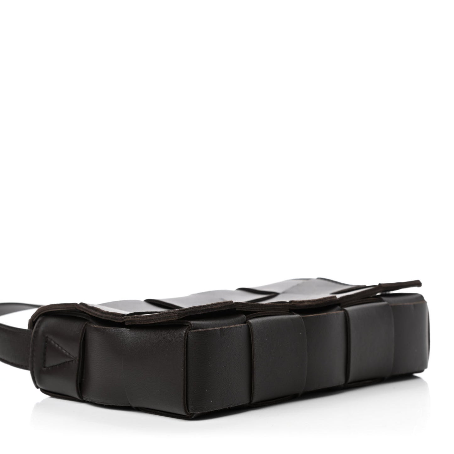 Lambskin Maxi Intrecciato Cassette Crossbody Bag Fondant