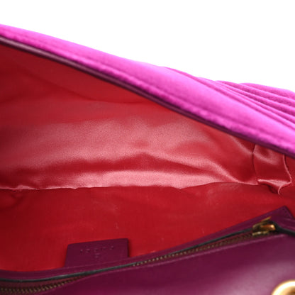 Gucci Velvet Matelasse Small GG Marmont Shoulder Bag Fuchsia Violet Cyclamen 5 of 10