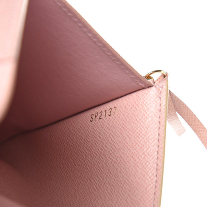 Louis Vuitton Damier Azur Victorine Wallet Rose Ballerine 7 of 7