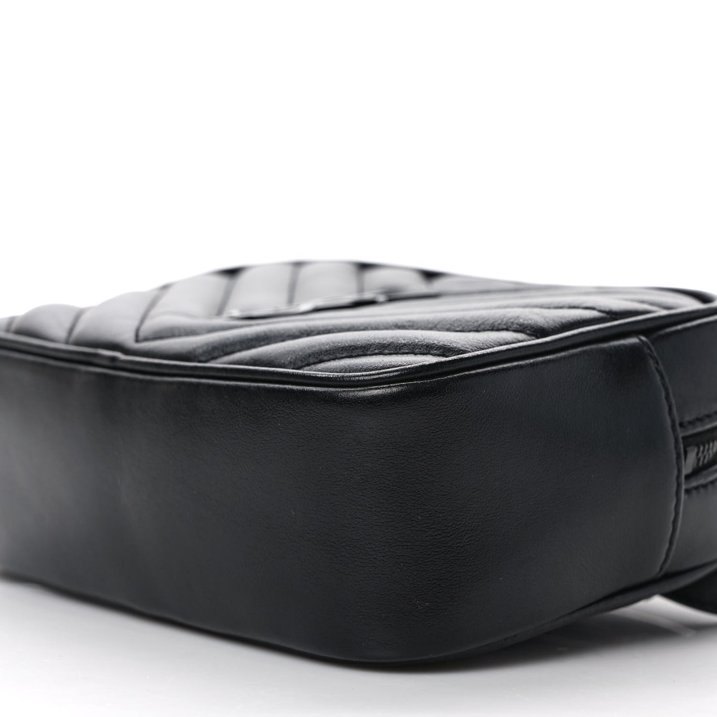 Calfskin Matelasse Monogram Lou Belt Bag Black
