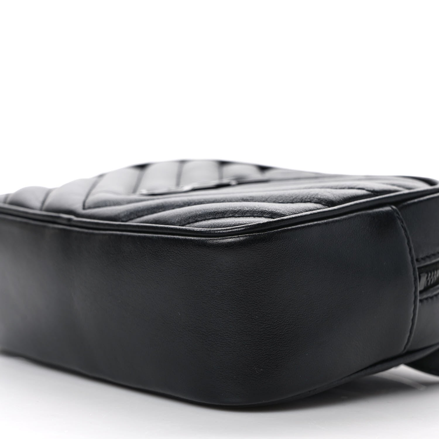 Saint Laurent Calfskin Matelasse Monogram Lou Belt Bag Black 9 of 9