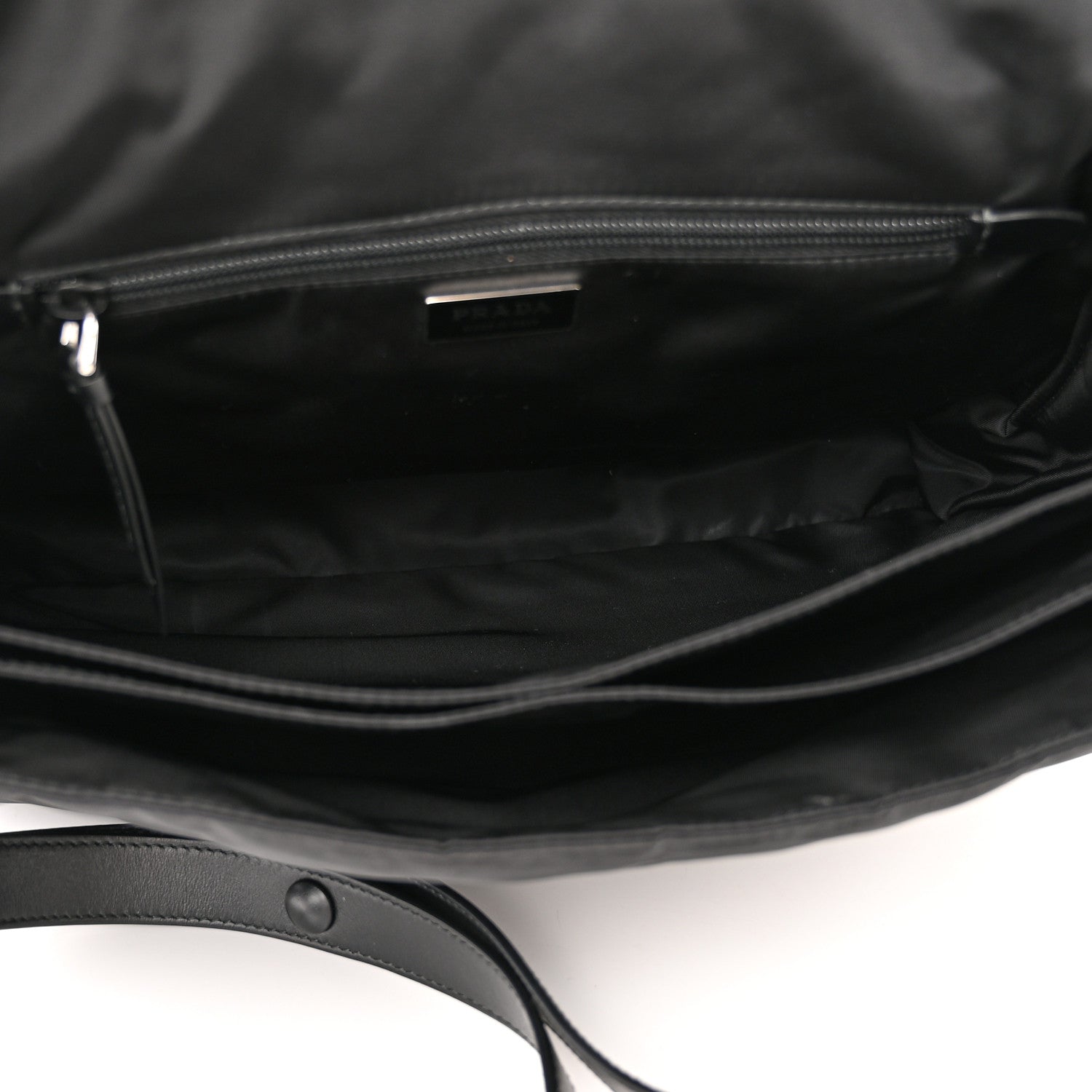 Prada Re-Nylon Vitello Padded Large Flap Shoulder Bag Black 5 of 13