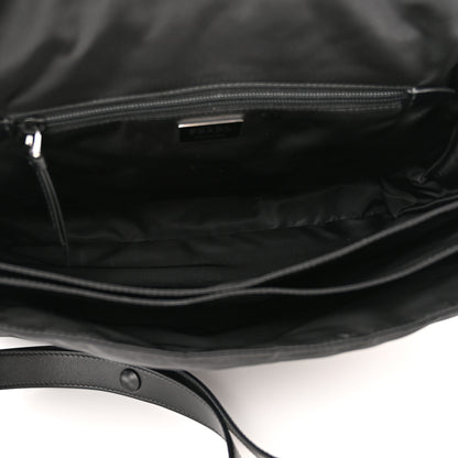 Prada Re-Nylon Vitello Padded Large Flap Shoulder Bag Black 5 of 13