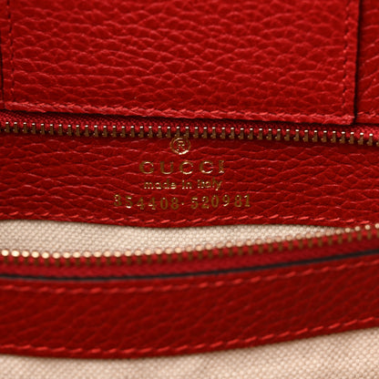 Gucci Dollar Calfskin Small Swing Tote Red 6 of 9