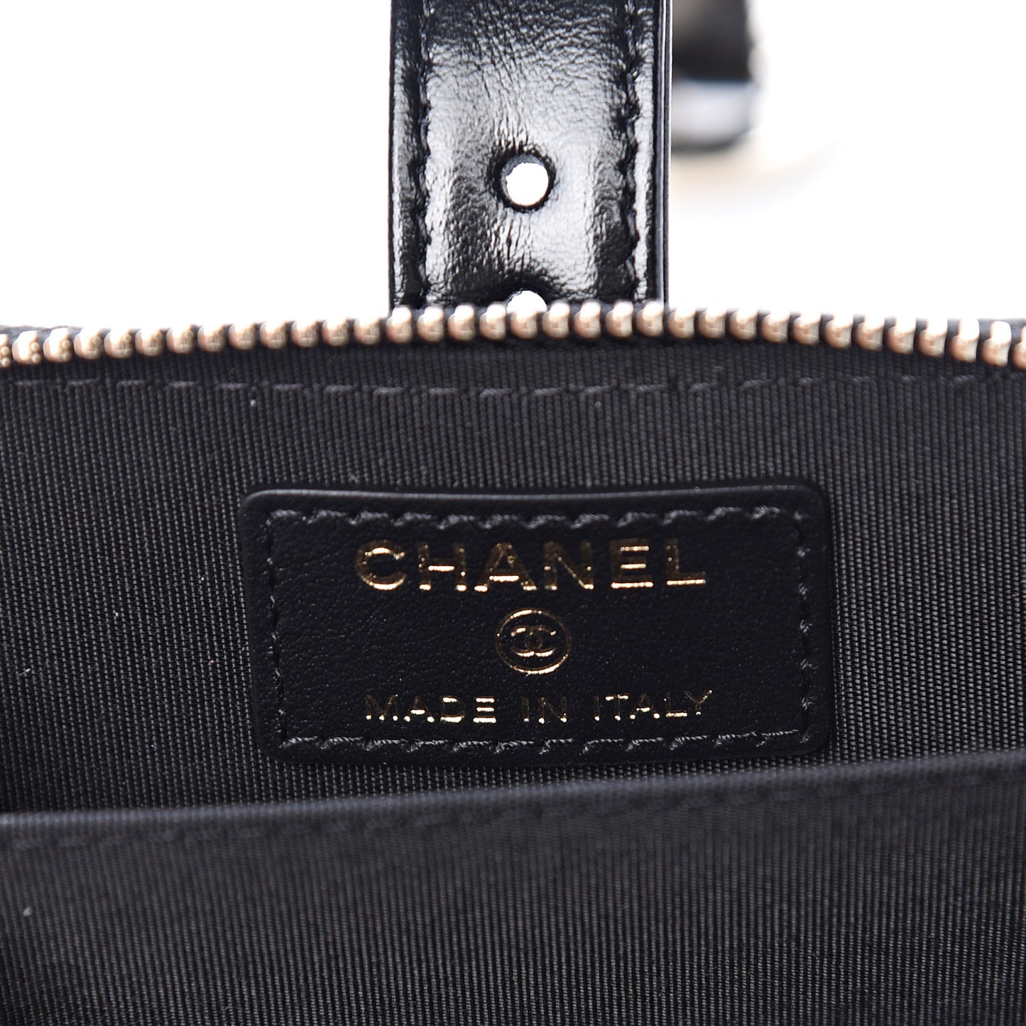 Shiny Lambskin Coin Purse Bracelet Black