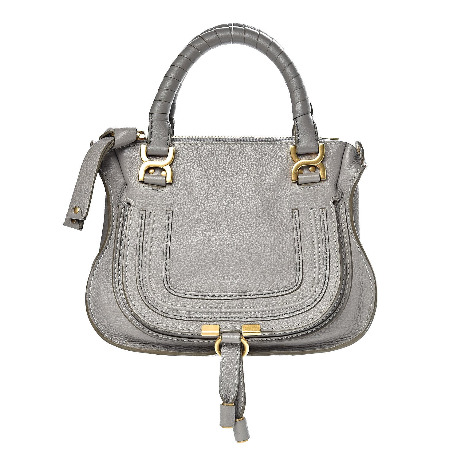 Chloe Calfskin Baby Marcie Satchel Cashmere Grey 1 of 9