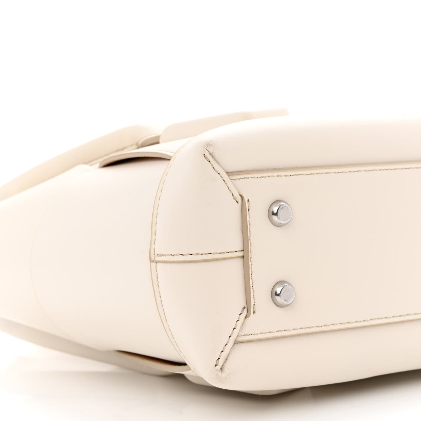 Calfskin Maxi Intrecciato Small Arco Bianco