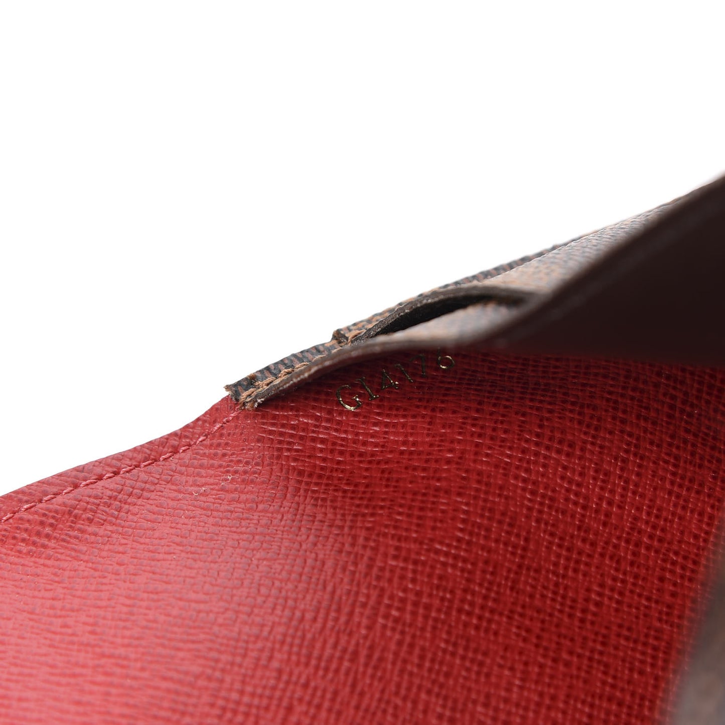 Damier Ebene Josephine Wallet Red