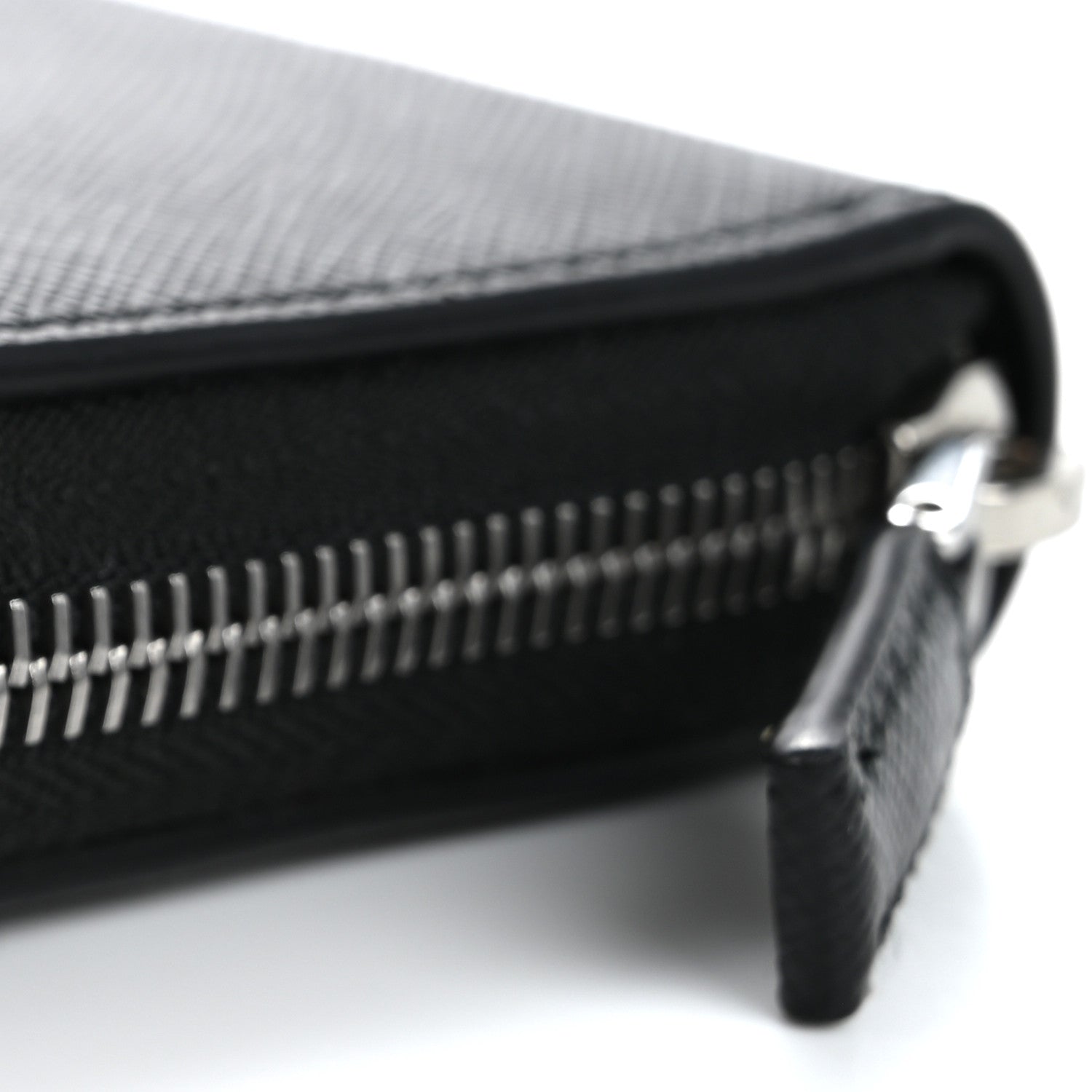 Prada Saffiano Embossed Zip Around Wallet Black 9 of 13