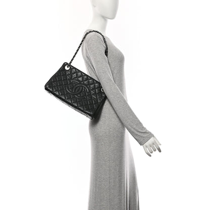 Chanel Caviar Quilted CC Timeless Soft Tote Black 2 of 10