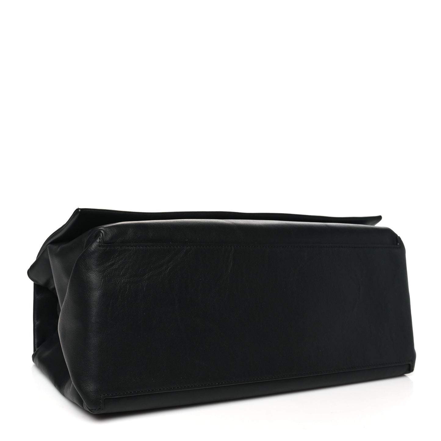 Calfskin Large Dual Shoulder Bag Black