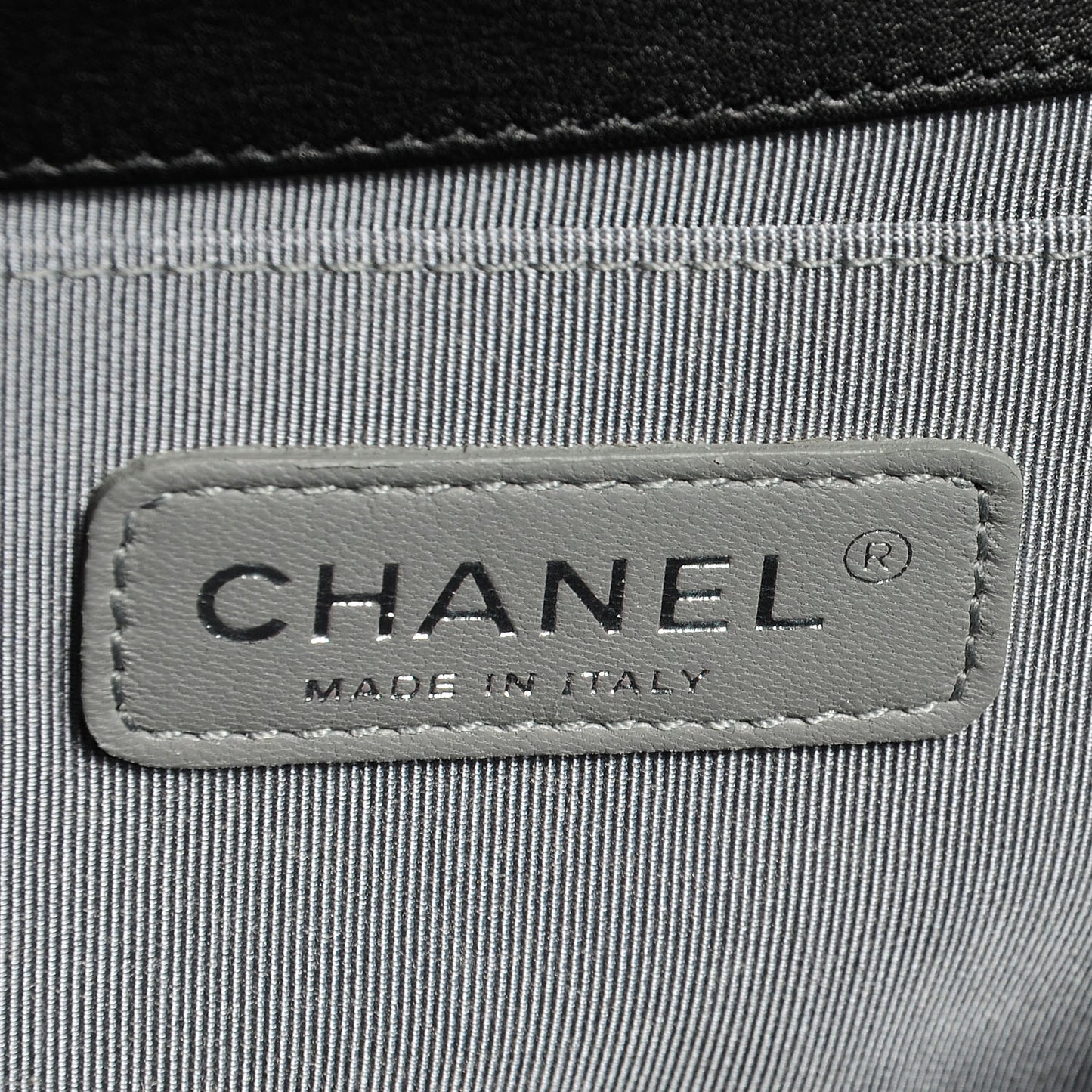 Metallic Calfskin Quilted Medium Boy Flap Black