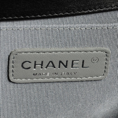 Chanel Metallic Calfskin Quilted Medium Boy Flap Black 8 of 9