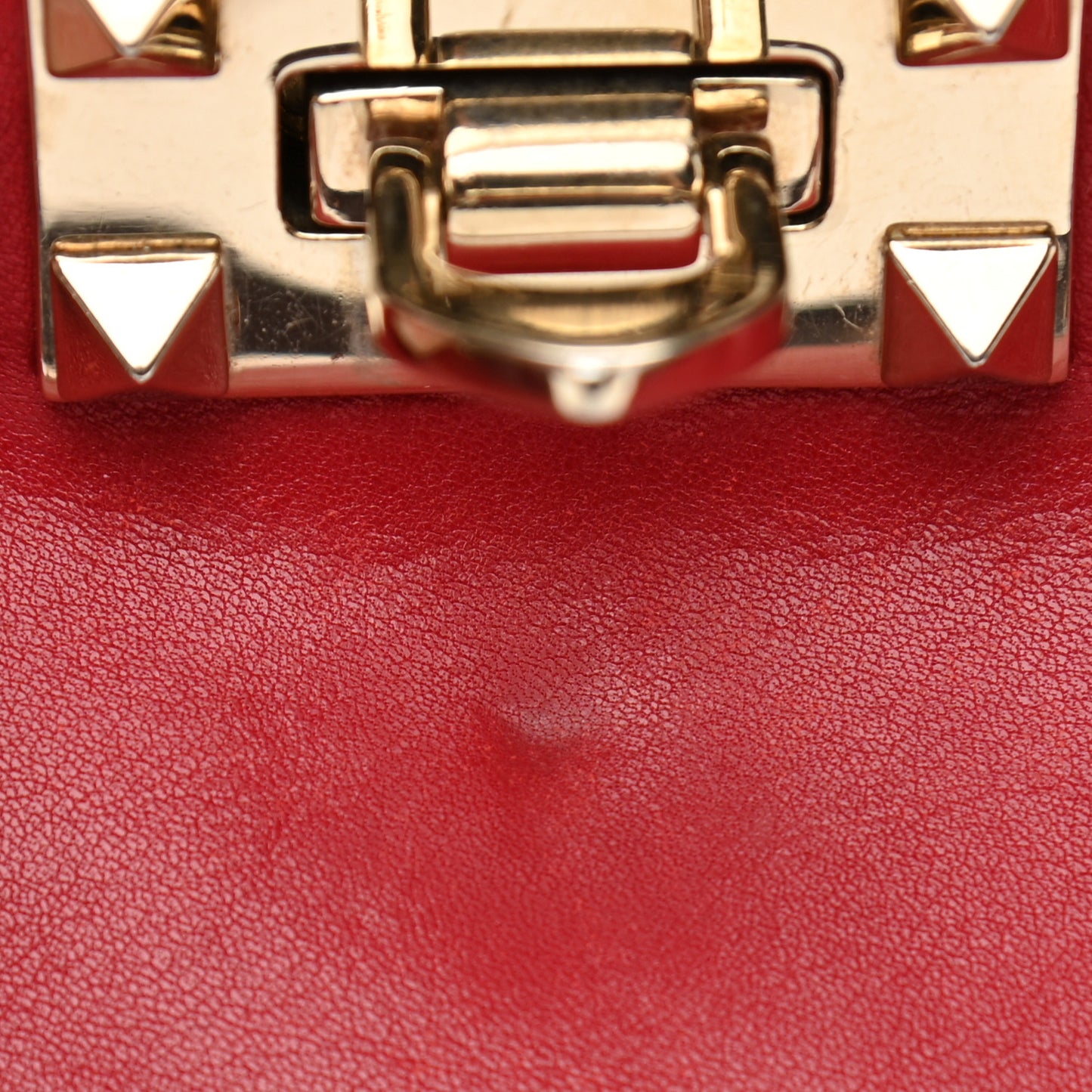 Vitello Colorblock Small Rockstud Tote Deep Rose Clover Grey Scarlet