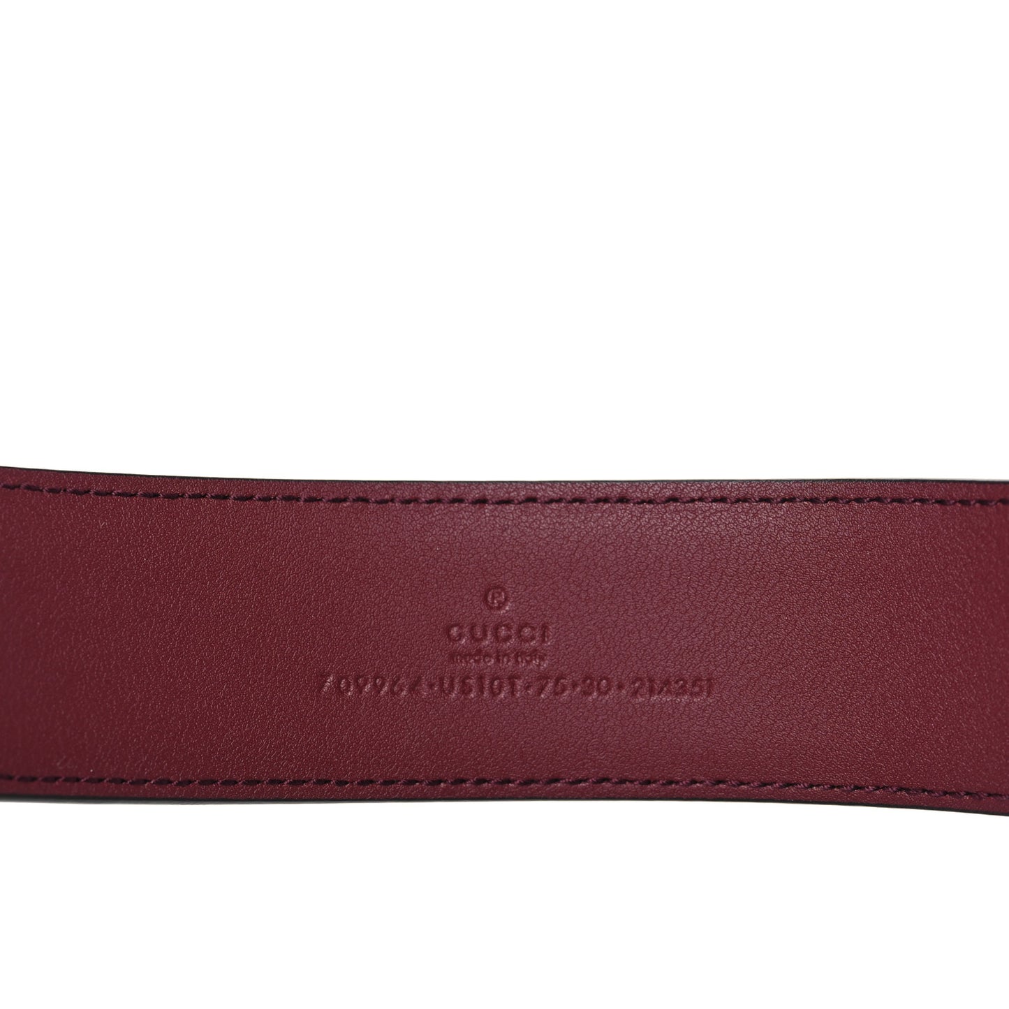 Ciny Lux Calfskin Patterned Double G 40mm Belt 75 30 Rubicund