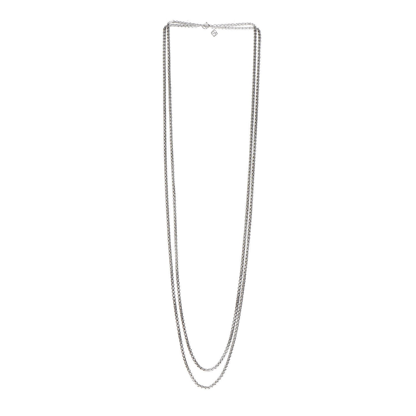 Sterling Silver 14K Yellow Gold 3.6mm Medium Box Chain Necklace 72"