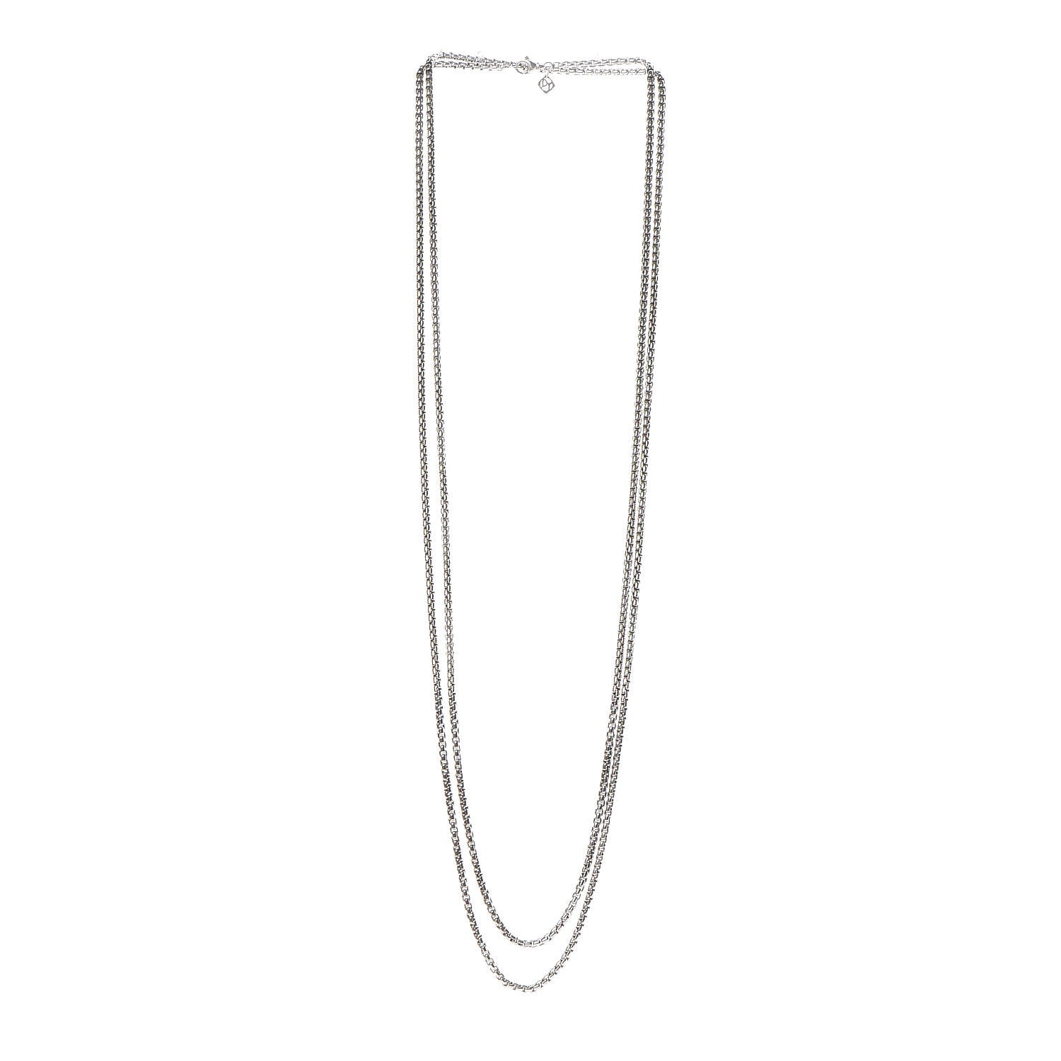 David Yurman Sterling Silver 14K Yellow Gold 3.6mm Medium Box Chain Necklace 72" 4 of 6