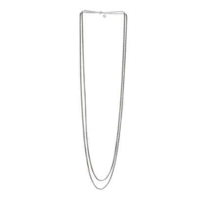 David Yurman Sterling Silver 14K Yellow Gold 3.6mm Medium Box Chain Necklace 72" 4 of 6