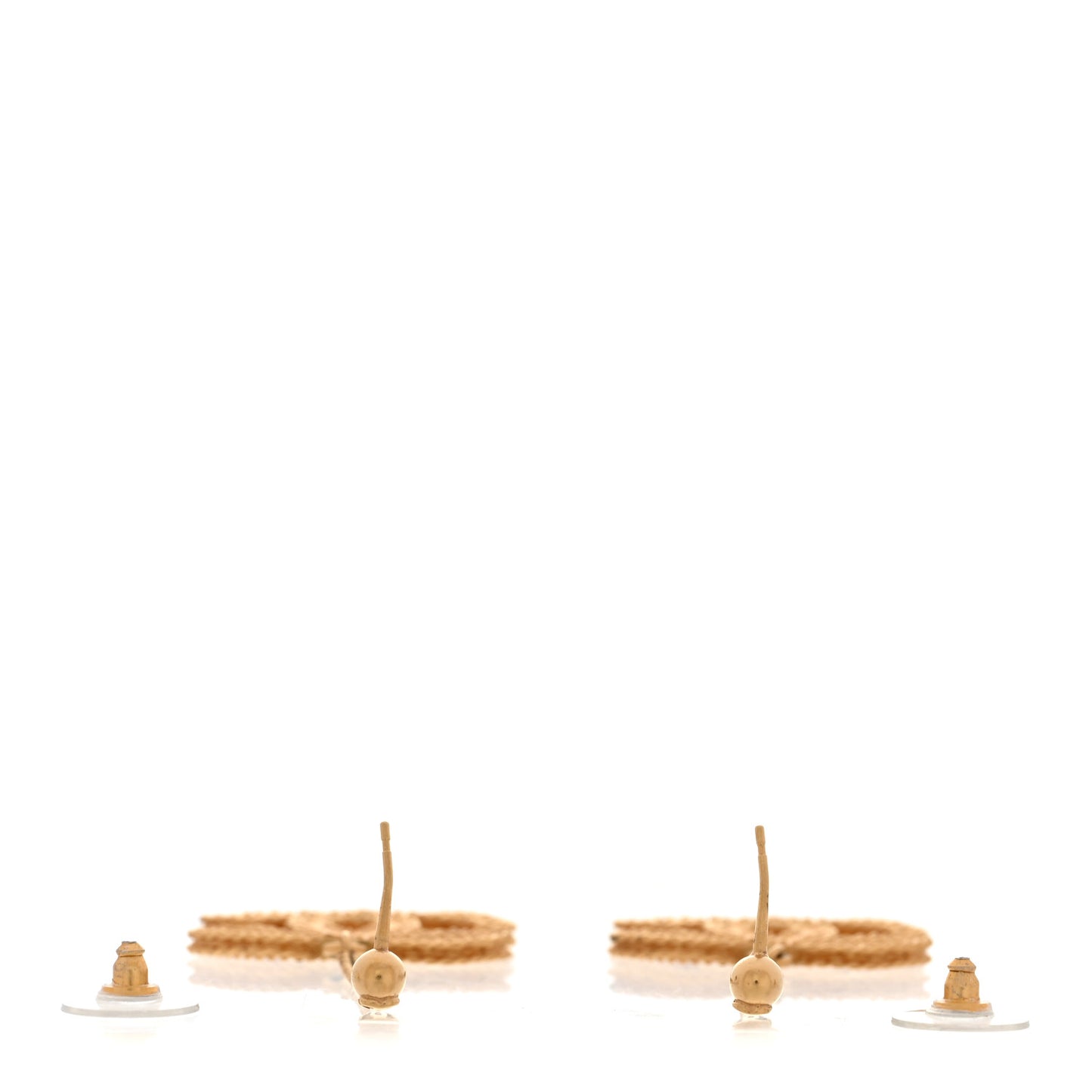 CC Drop Earrings Matte Gold