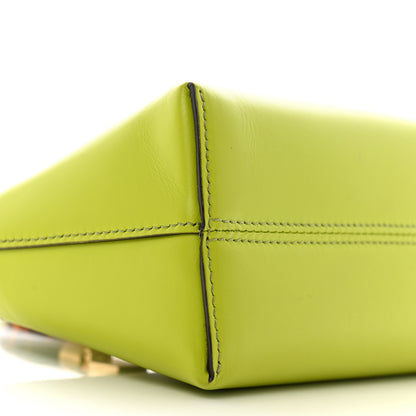 Fendi Vitello King Plexiglass Logo Embossed Mini By The Way Top Handle Boston Bag Wasabi 9 of 13