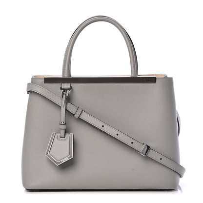 Fendi Vitello Cenury Petite 2Jours Tote Ghiaccio Camelia 1 of 12