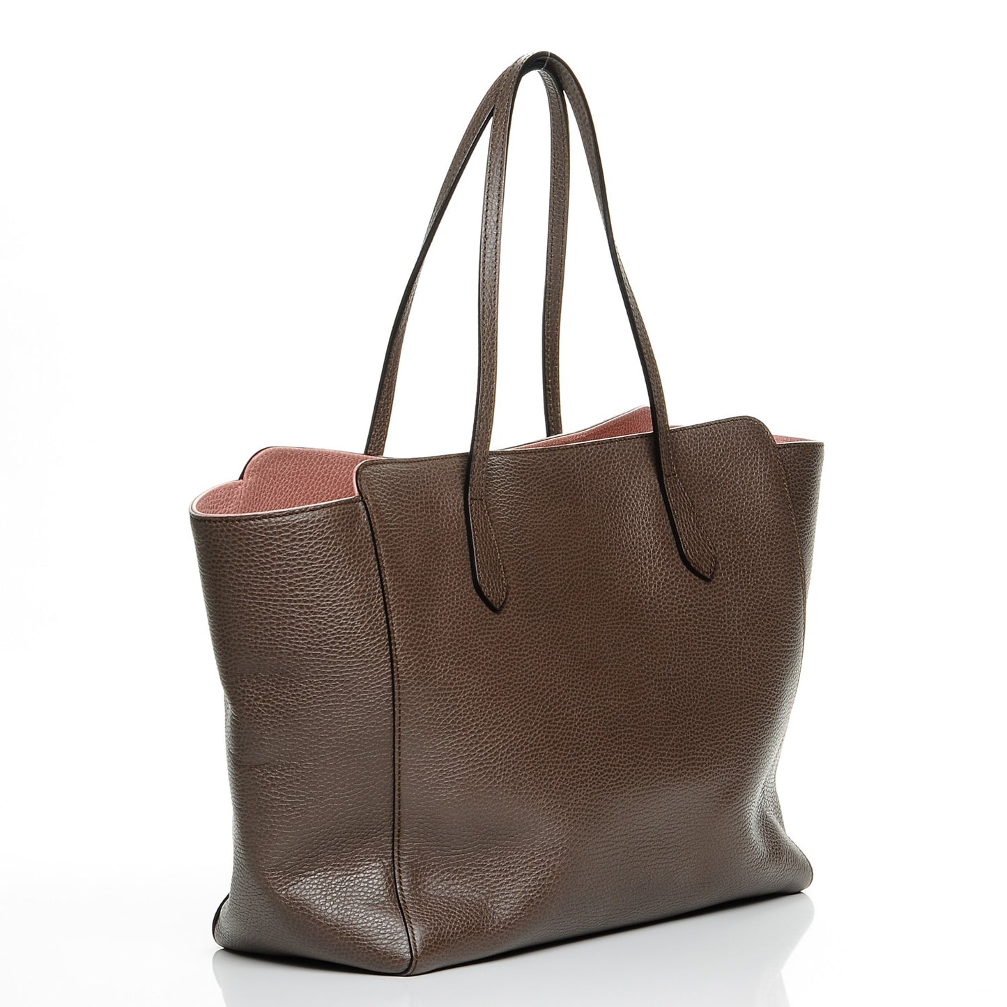 Dollar Calfskin Medium Swing Tote Grey Field Soft Pink
