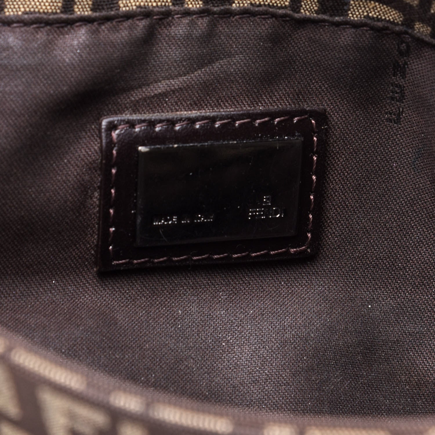 Fendi Zucchino Vitello Small Tote Testa di Moro Beige 6 of 18