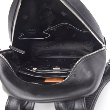 MCM Coated Canvas Diamond Print Small Backpack Black 5 of 11