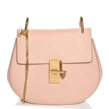 Chloe Grained Lambskin Drew Shoulder Bag Cement Pink 1 of 8