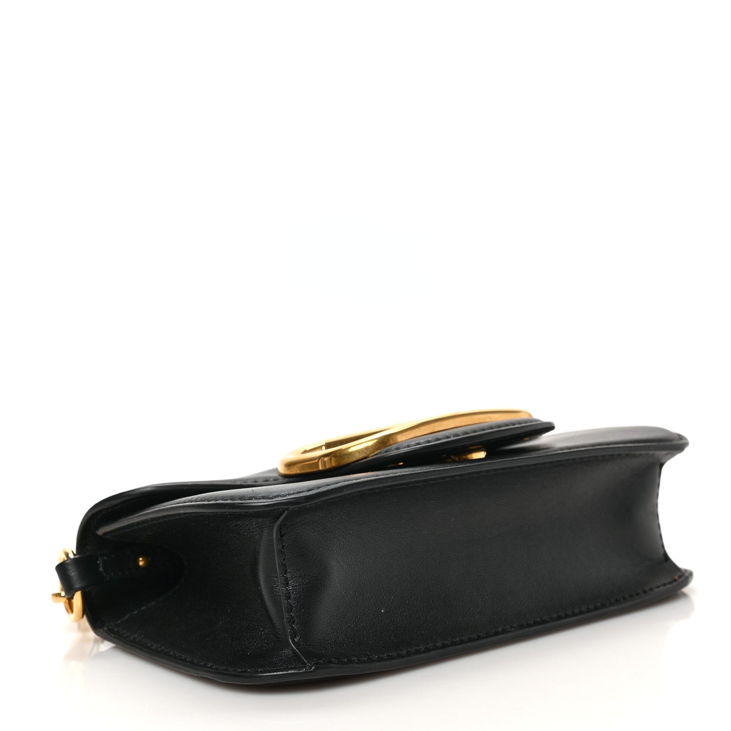 Calfskin Vlogo Small Loco Shoulder Bag Black