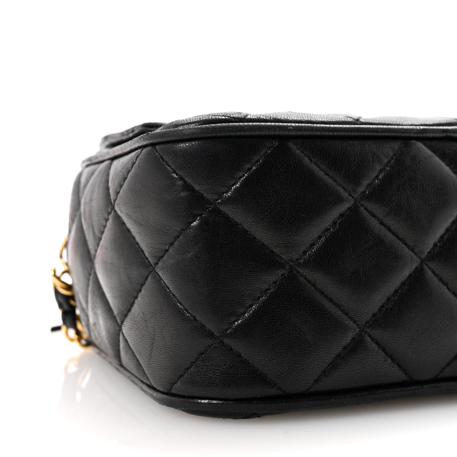 Chanel Lambskin Quilted Tassel Camera Case Black Black 10 of 12