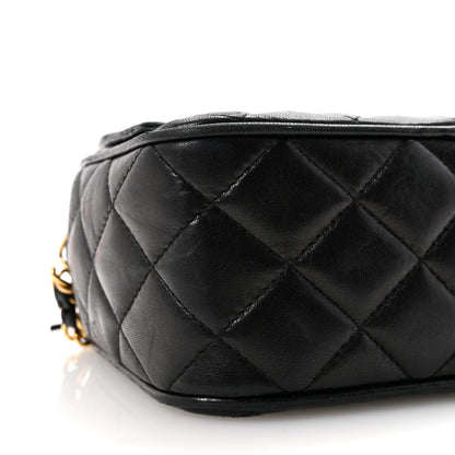 Chanel Lambskin Quilted Tassel Camera Case Black Black 10 of 12