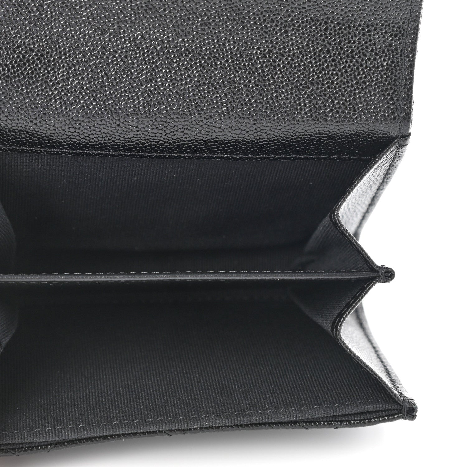 Chanel Shiny Caviar Quilted Studded CC Flap Card Holder Black 5 of 9