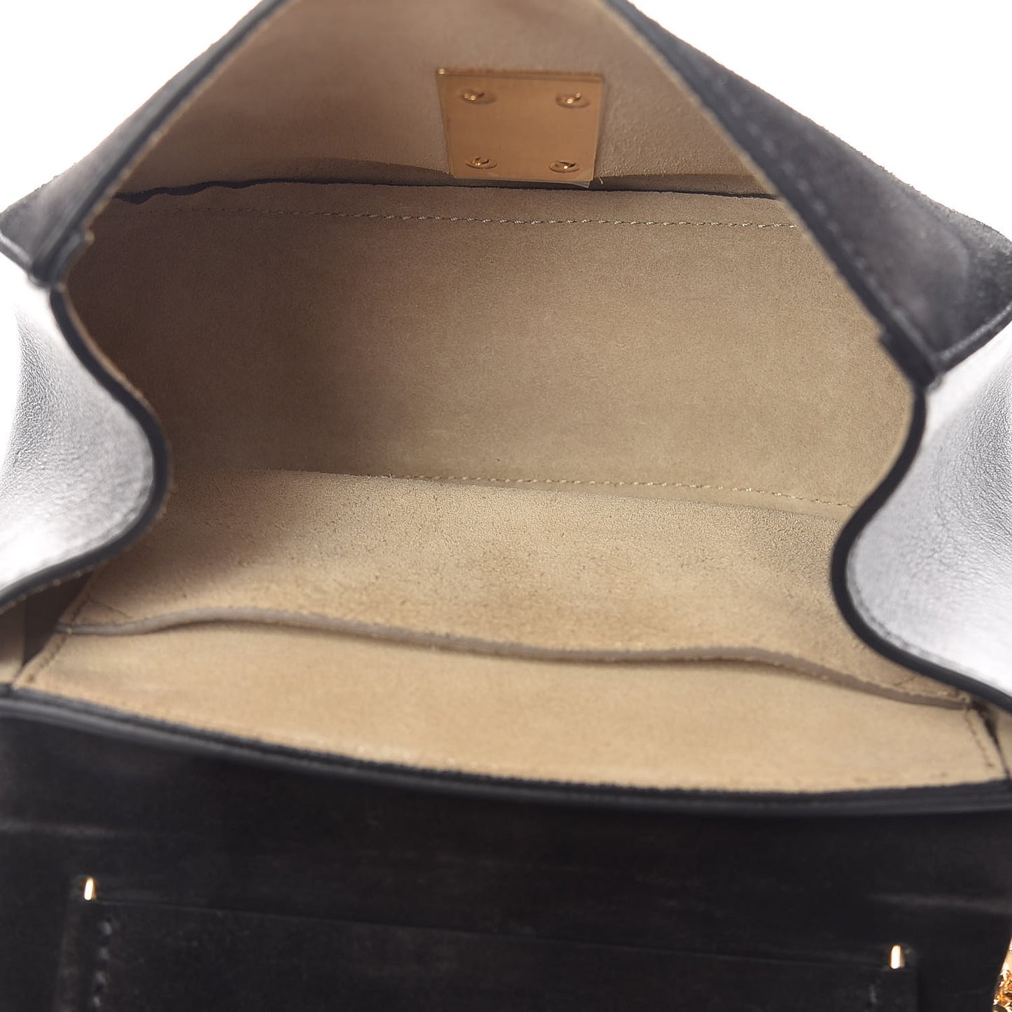 Suede Calfskin Mini Drew Shoulder Bag Black