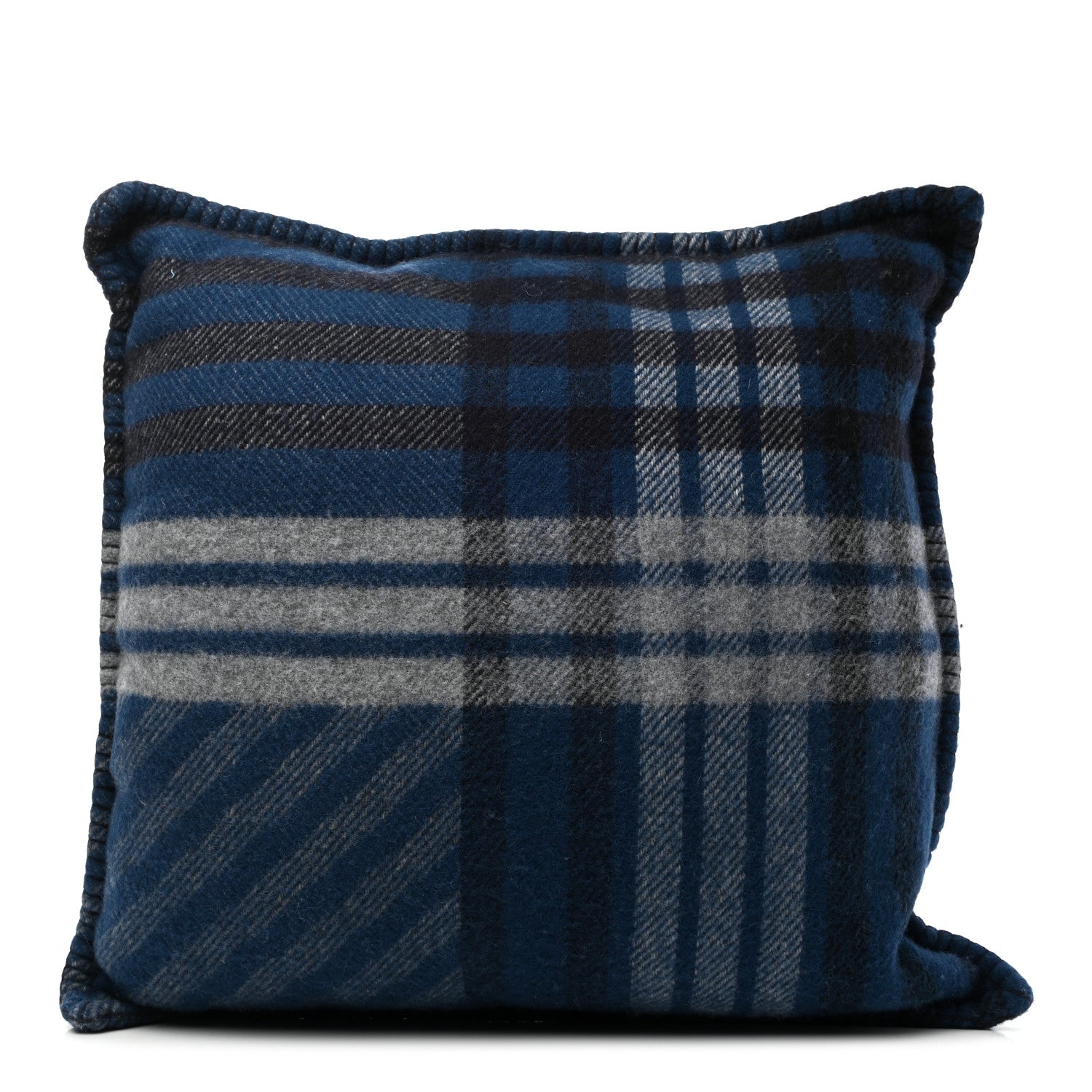 Hermes Wool Plaid Escapade Pillow 1 of 4
