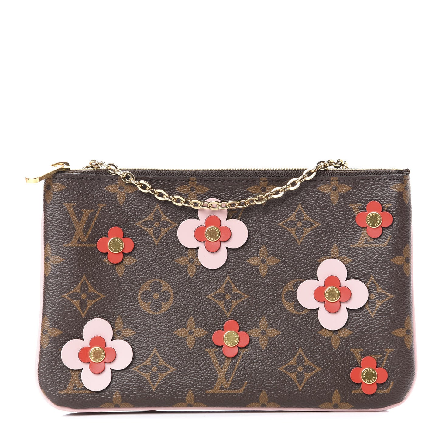 Monogram Blooming Flowers Double Zip Pochette