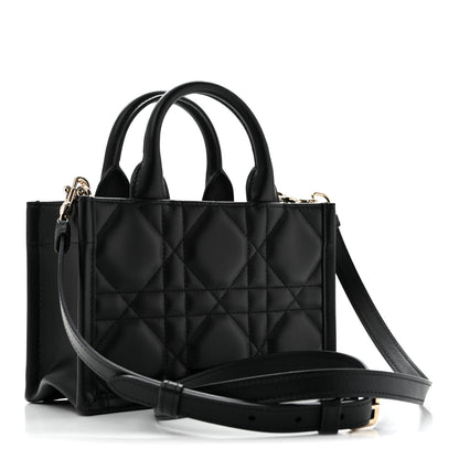 Christian Dior Calfskin Macrocannage Mini Book Tote Black 3 of 12