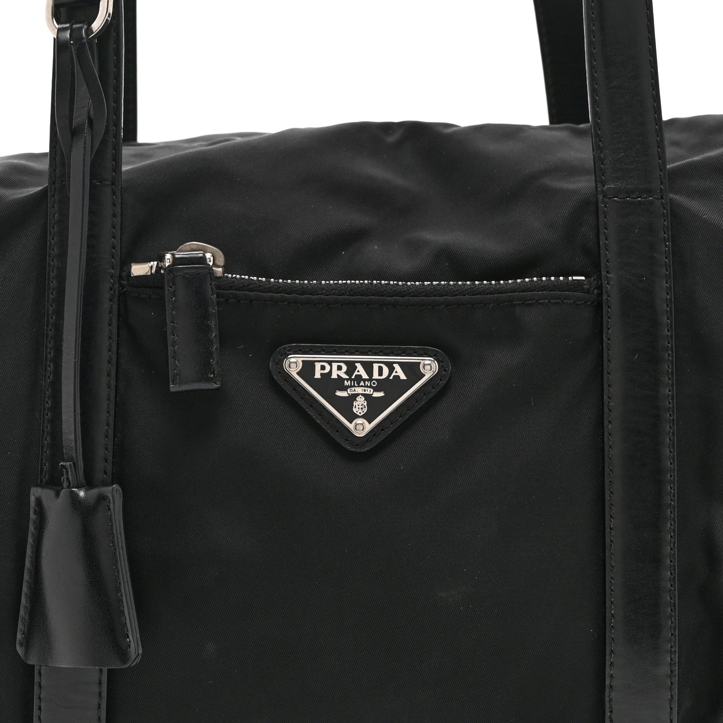 Tessuto Nylon Saffiano Tote Black