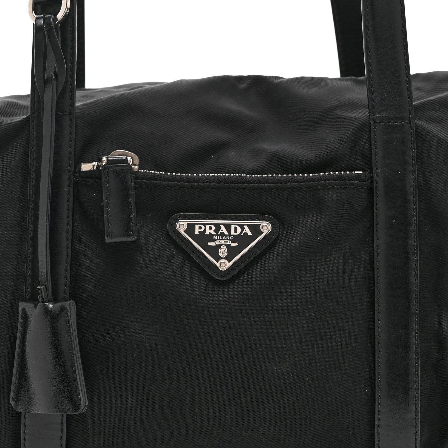 Prada Tessuto Nylon Saffiano Tote Black 8 of 10