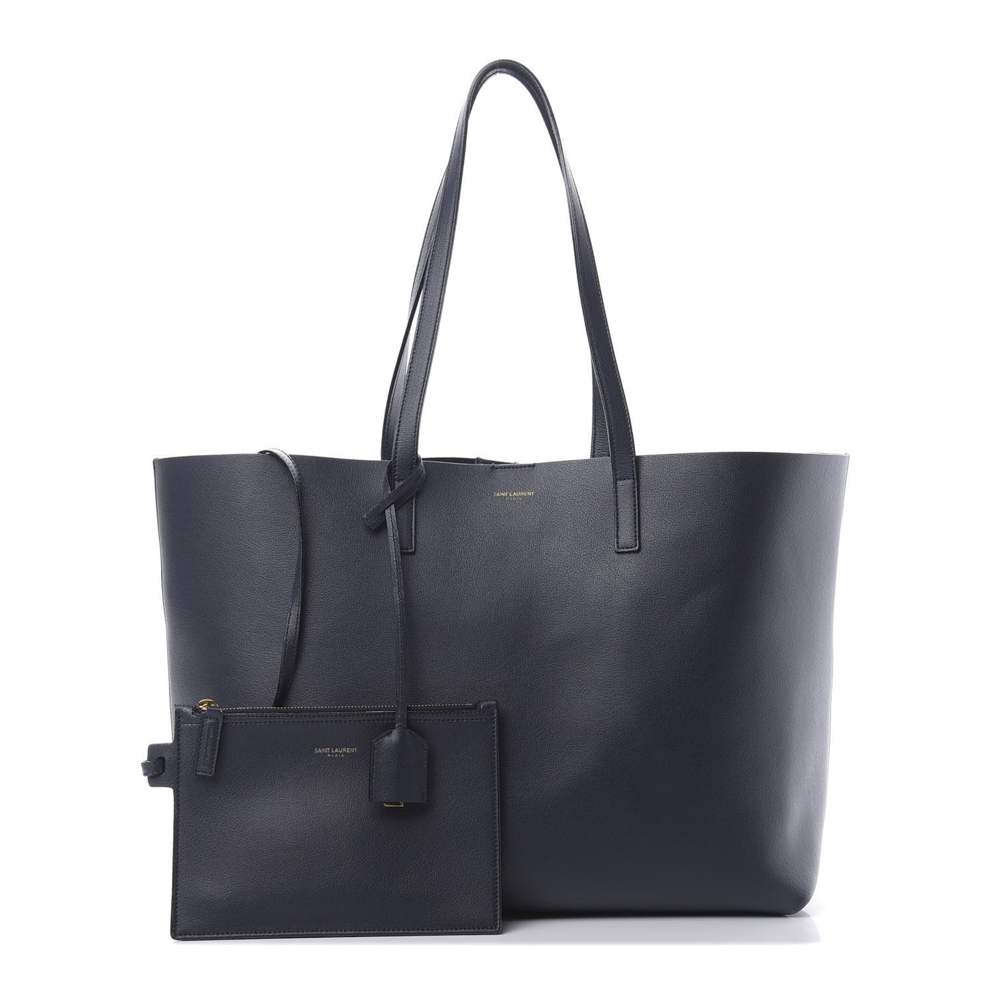 Calfskin Large Shopping Tote Navy