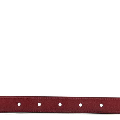 Gucci Calfskin Rectangular Buckle Reversible Thin Belt 85 34 Black Rosso Ancora 5 of 8