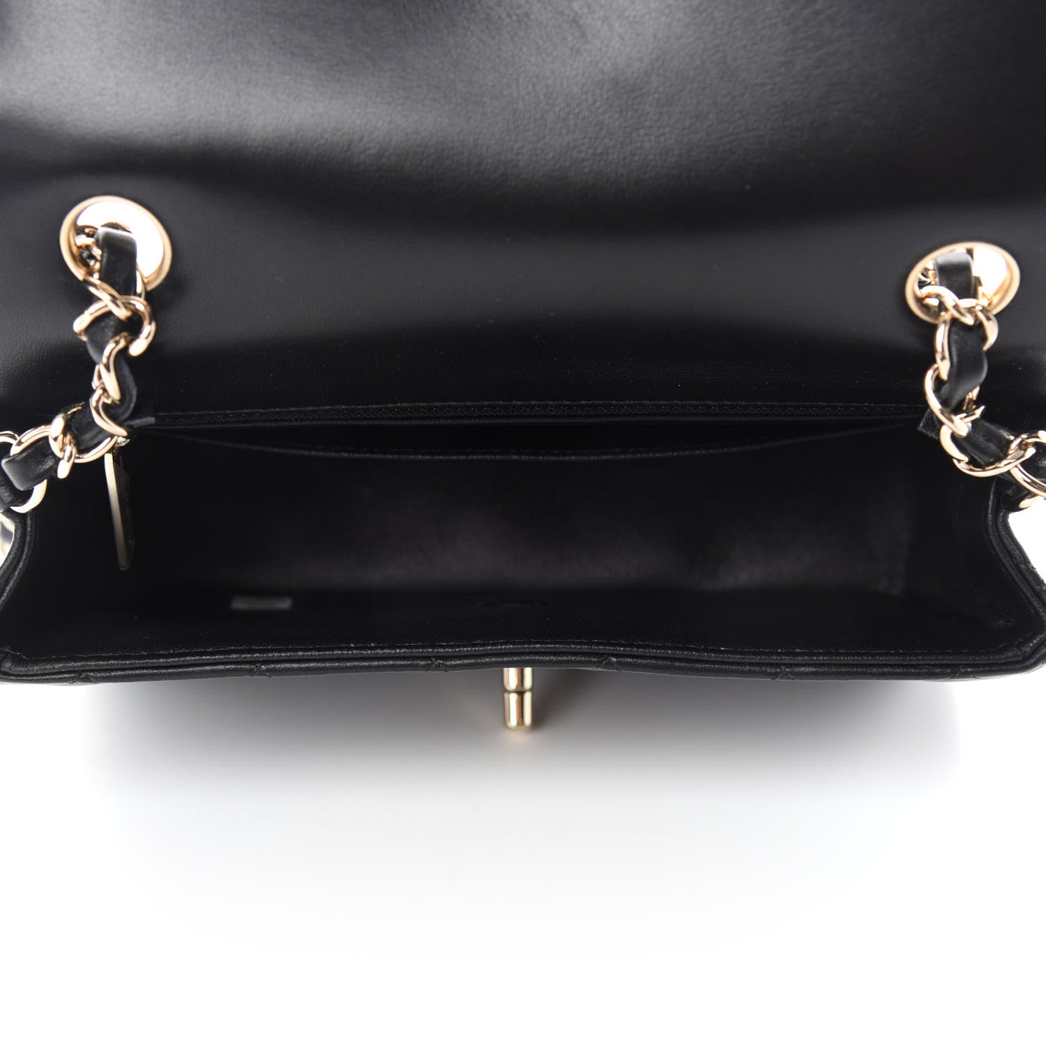 Chanel Lambskin Quilted Mini Rectangular Flap Black 5 of 12