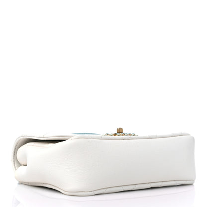 Chanel Lambskin Quilted All Around Flap White Green Multicolor 4 of 10