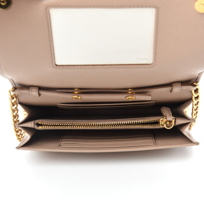 Prada Saffiano Lux Chain Wallet Cammeo 5 of 9
